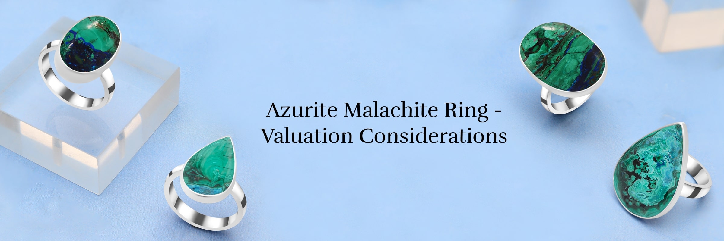 Azurite Malachite Stone Set in an Azurite Malachite Ring
