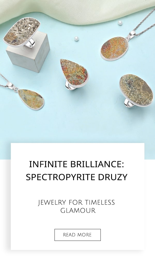 Spectropyrite Druzy Jewelry
