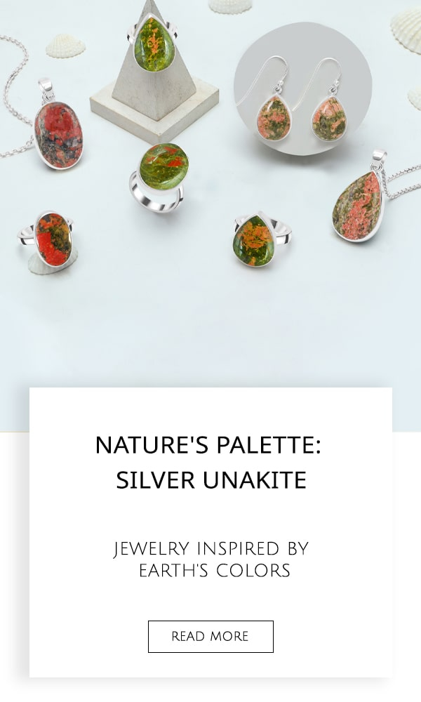 Silver Unakite Jewelry