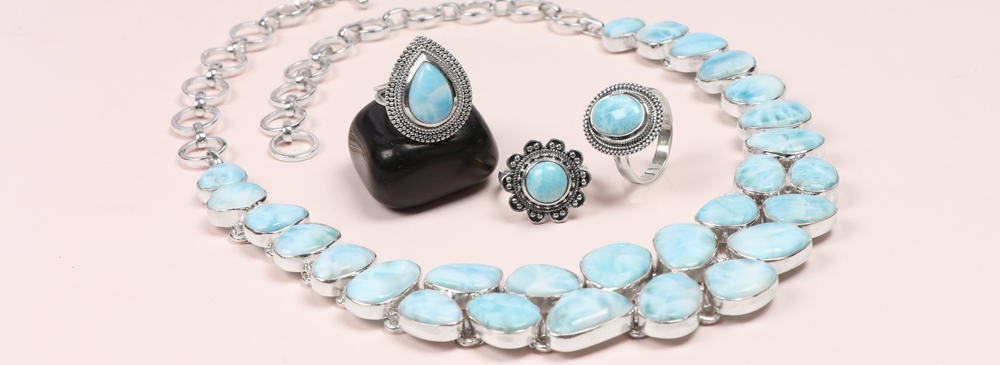 Wholesale Larimar Gemstone Jewelry Collection