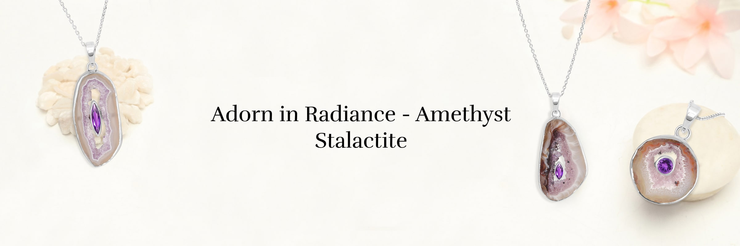 Wearing Amethyst Stalactite Jewelry