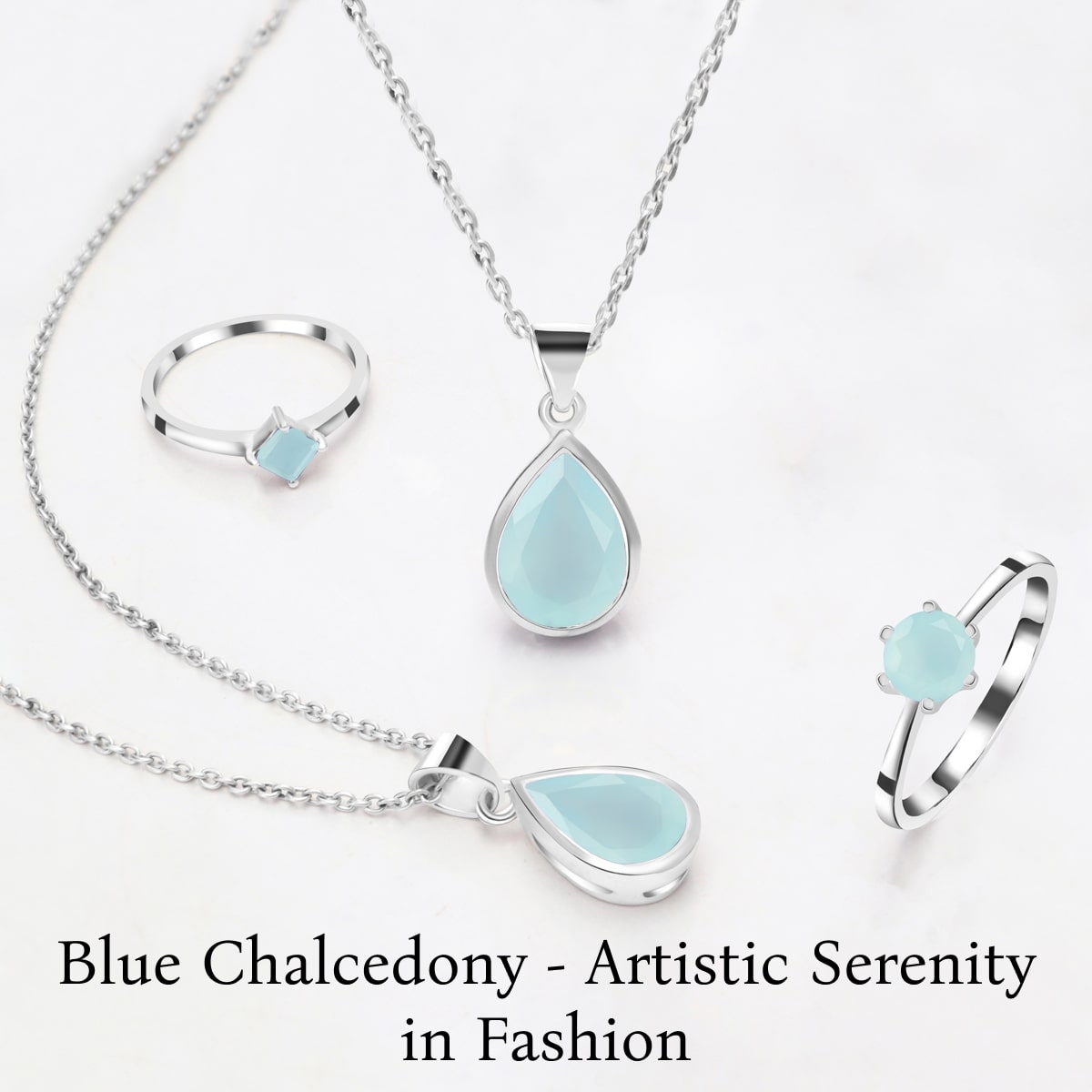 Foggy Blue Chalcedony Necklace – HW