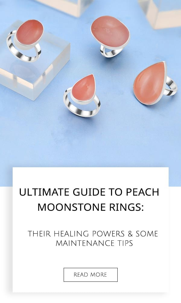 Peach Moonstone Rings