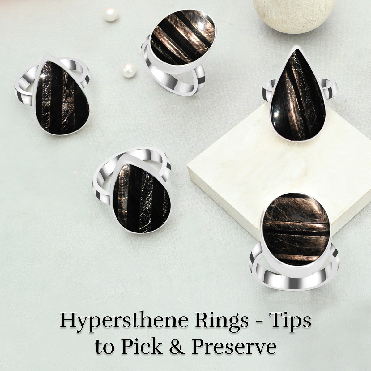 Hypersthene Rings