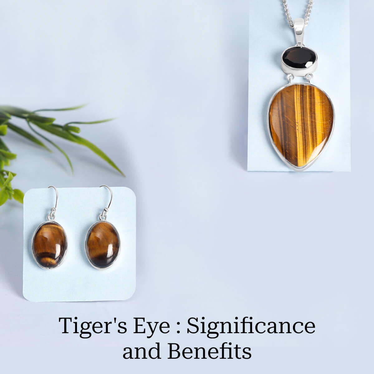 1pair Palace Style French Tiger Eye Stone Earrings With Sophisticated Feel  | SHEIN South Africa