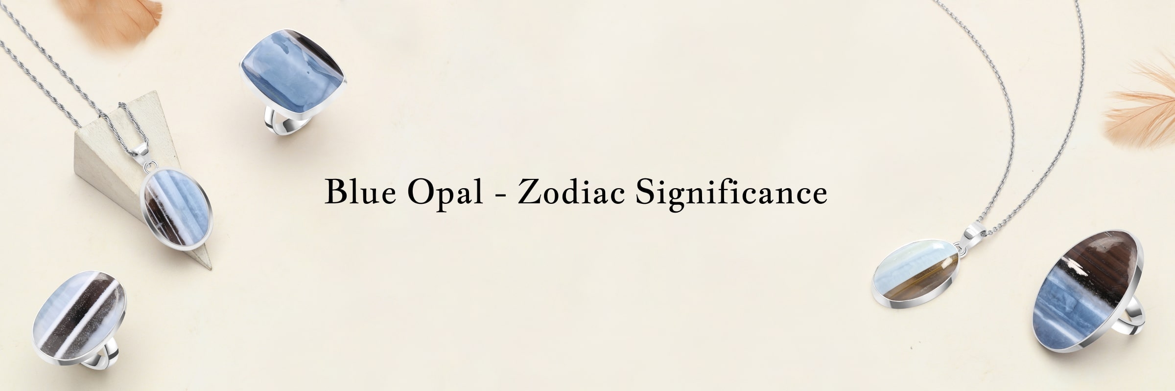 Zodiac sign of blue opal