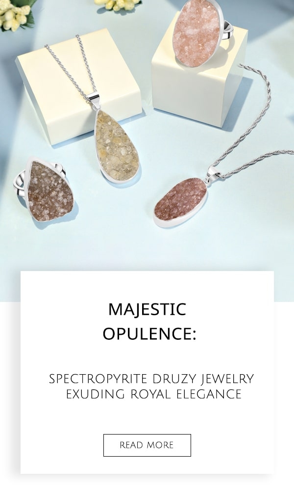 Spectropyrite Druzy Jewelry