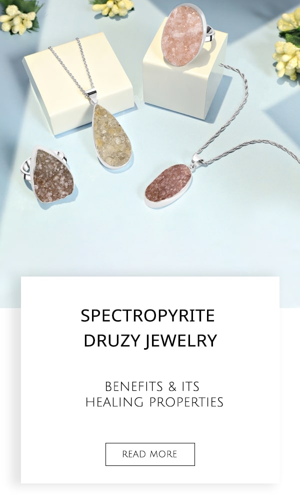 Spectropyrite Druzy Jewelry