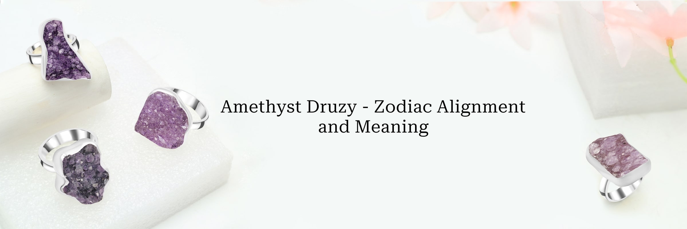 Zodiac Association of Amethyst Druzy Stone