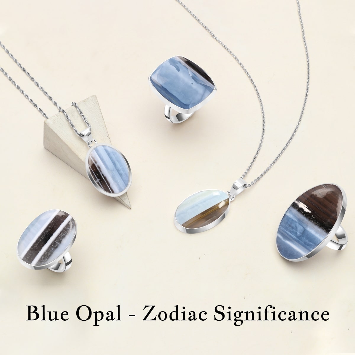 Zodiac sign of blue opal