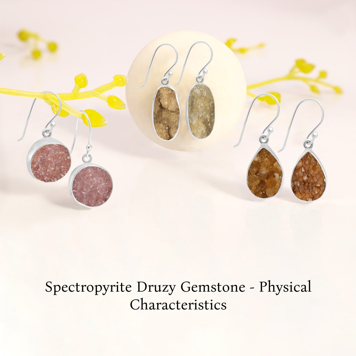 Physical Properties of Spectropyrite Druzy Gemstone