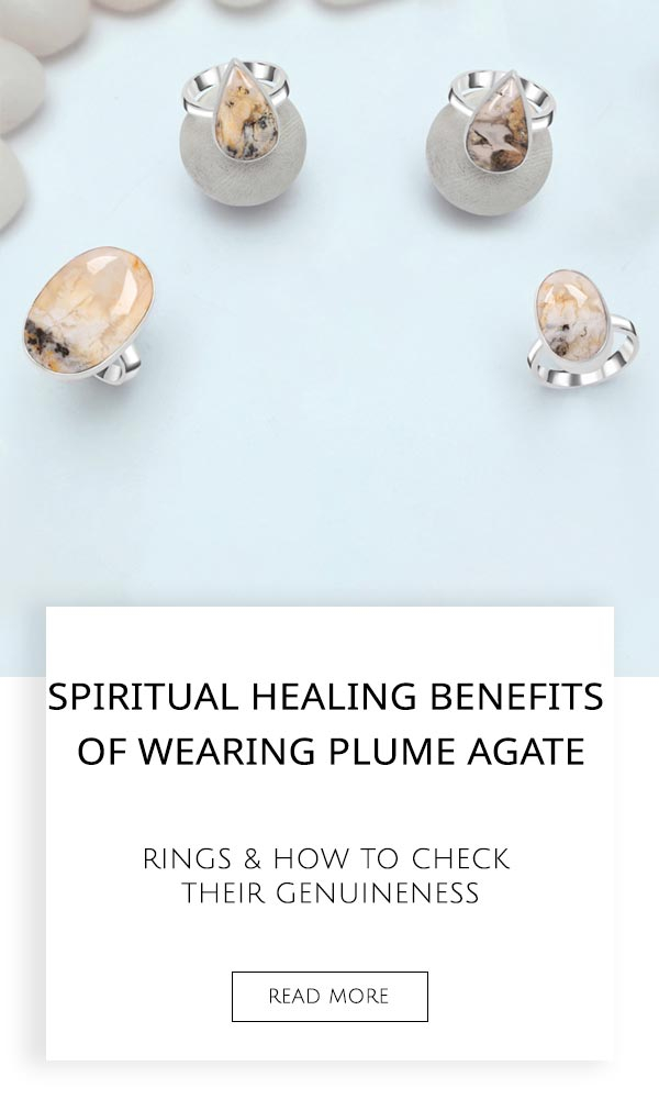 Plume Agate Rings