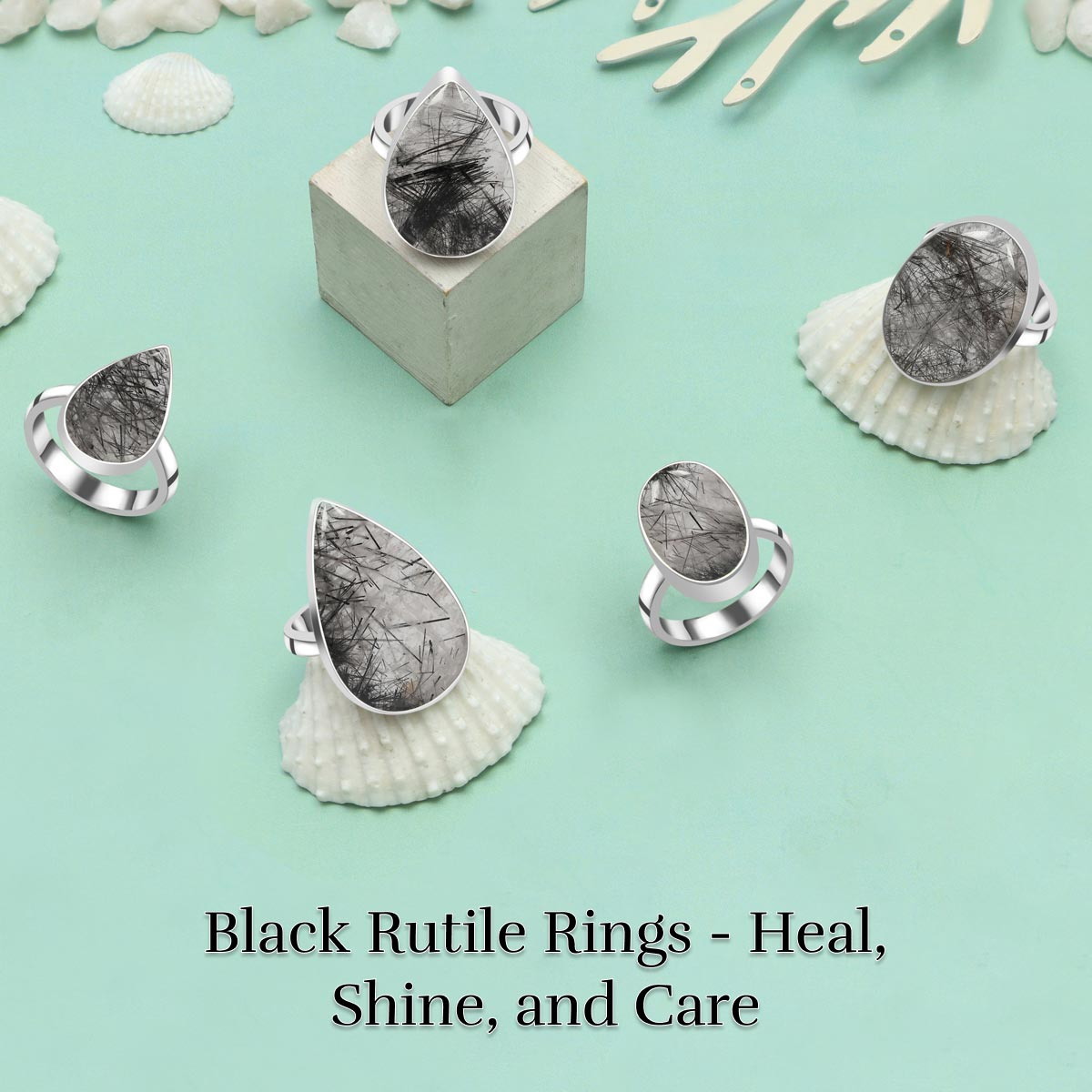 Black Rutile Rings