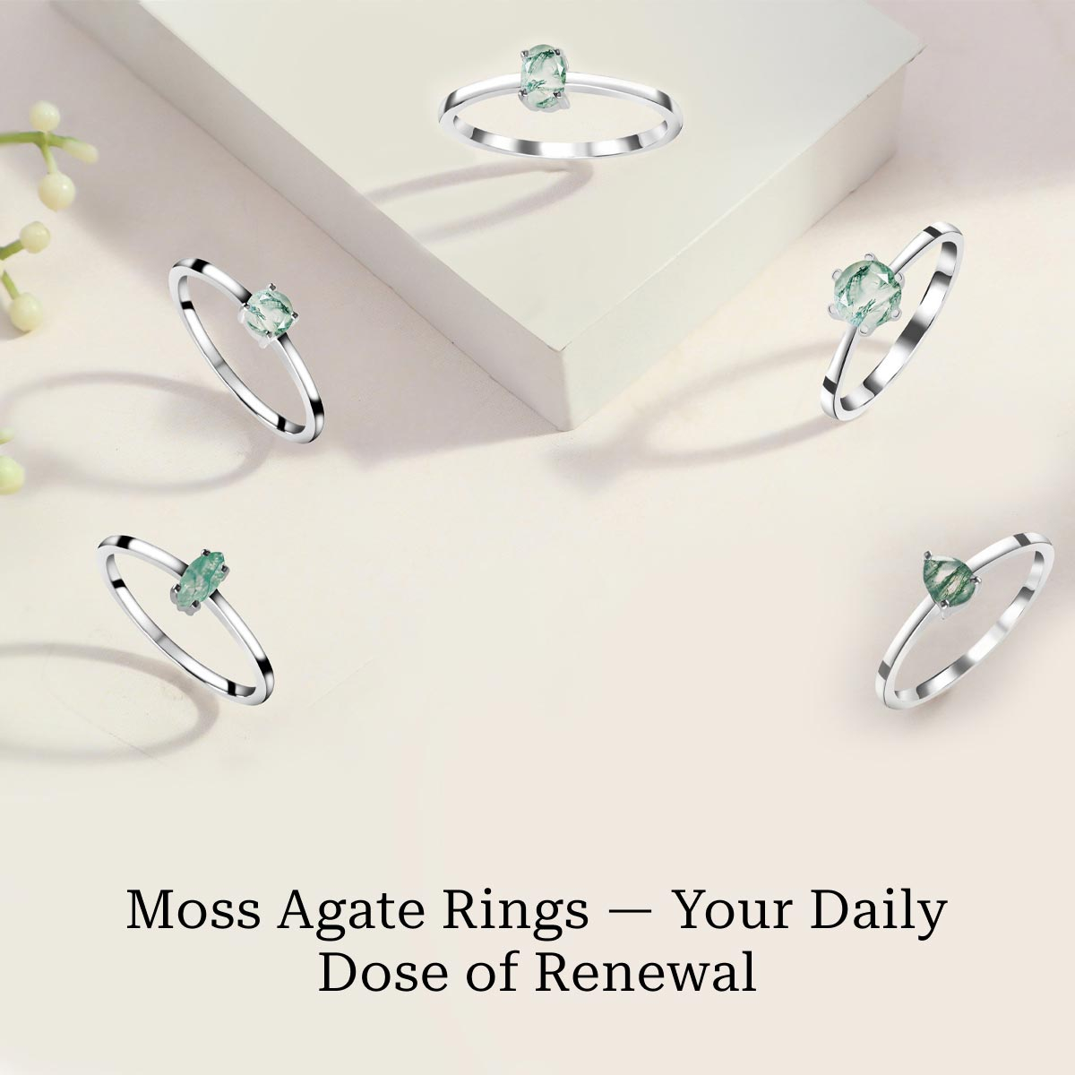 Moss Agate Rings