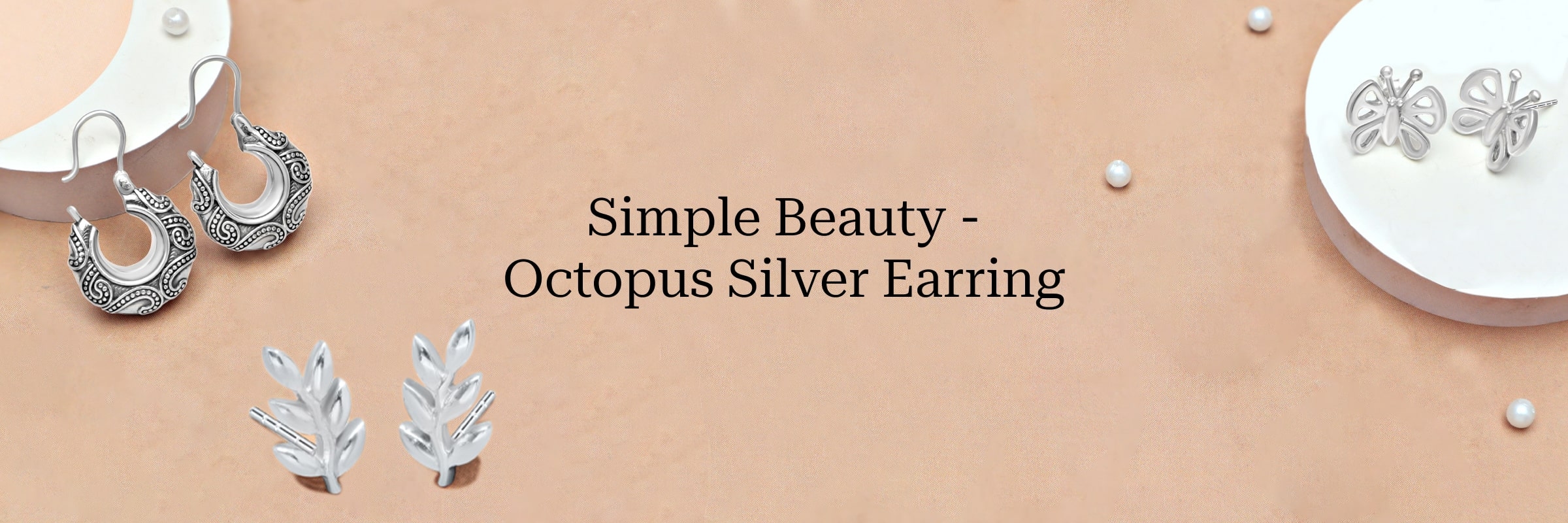 Plain Silver Octopus Earring