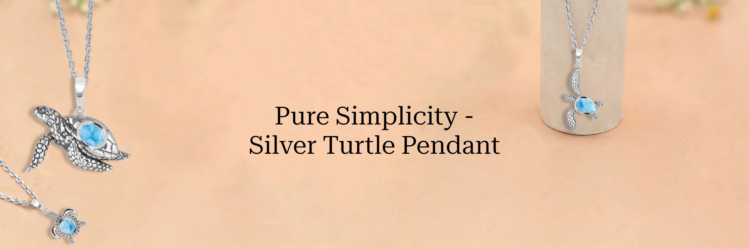Plain Silver Turtle Pendant