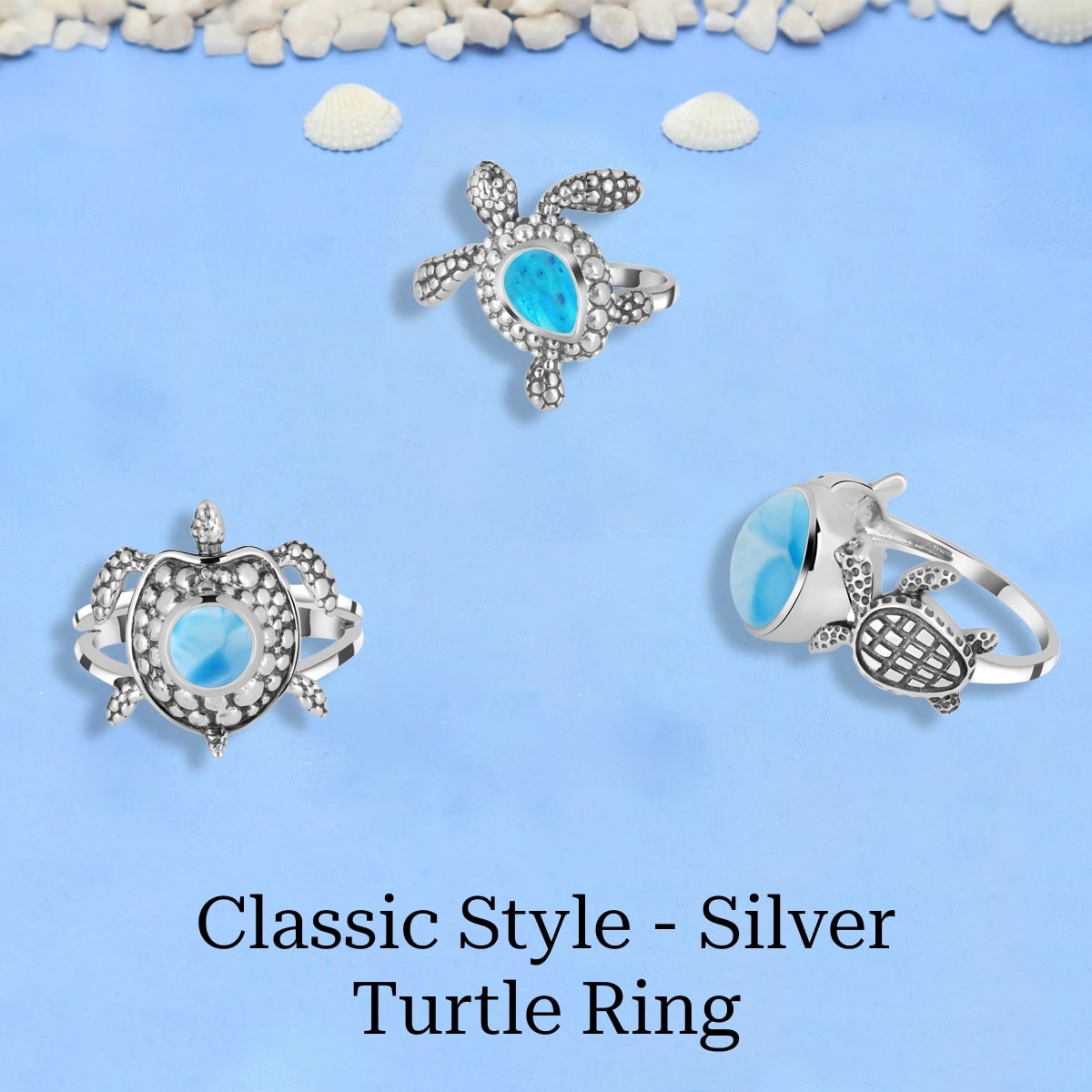 Plain Silver Turtle Ring