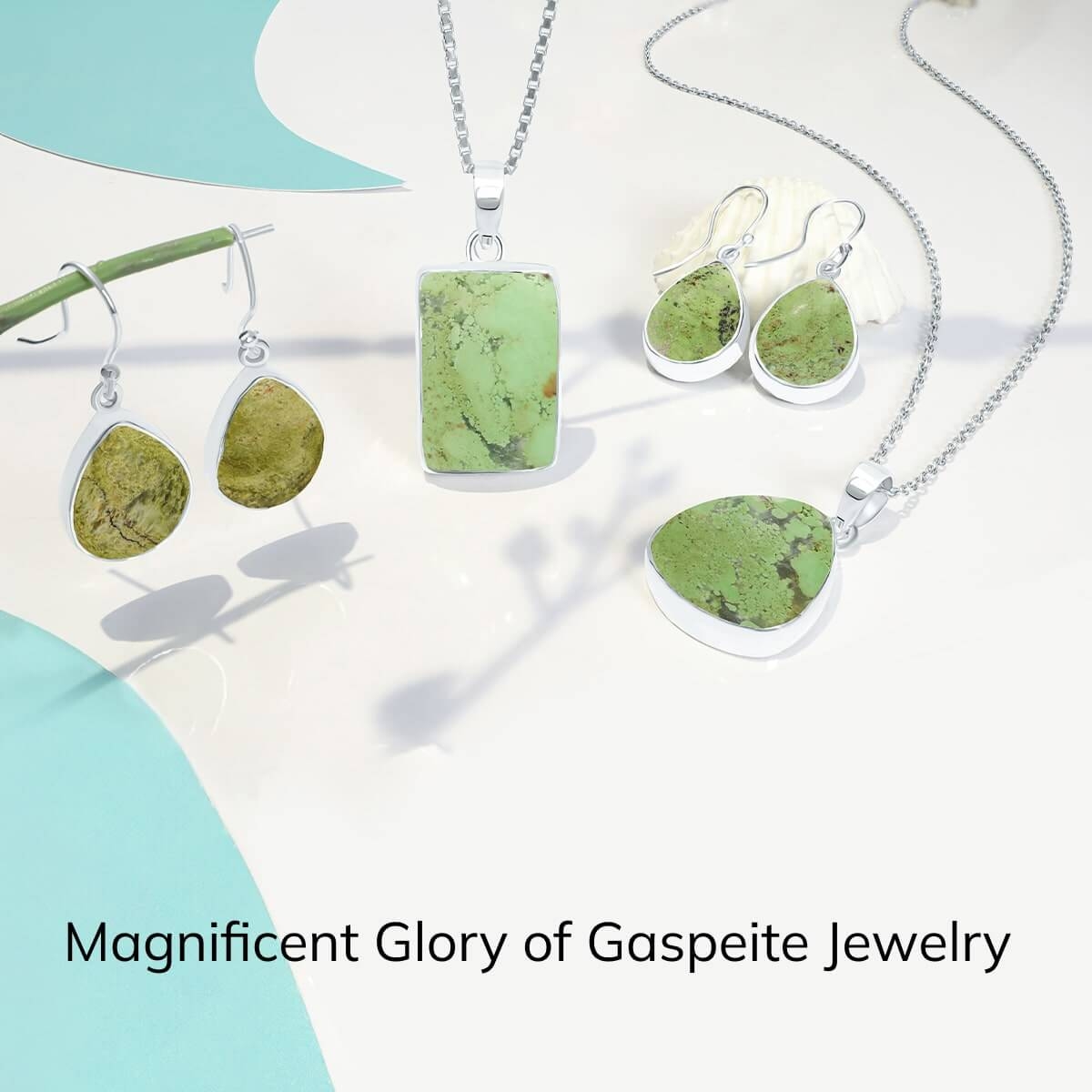 Gaspeite Gemstone Jewelry