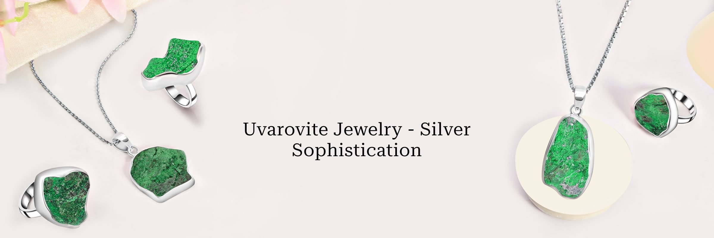 Chic and Charismatic: Silver Uvarovite Jewelry for Unforgettable Style Silver Uvarovite Jewelry