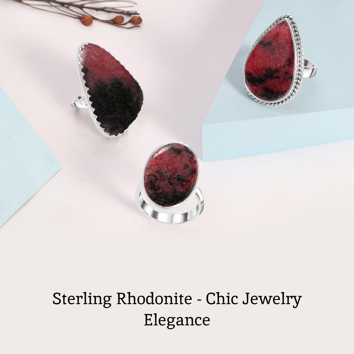 Elegant Simplicity: Sterling Rhodonite Jewelry for Effortless Elegance Sterling Rhodonite Jewelry