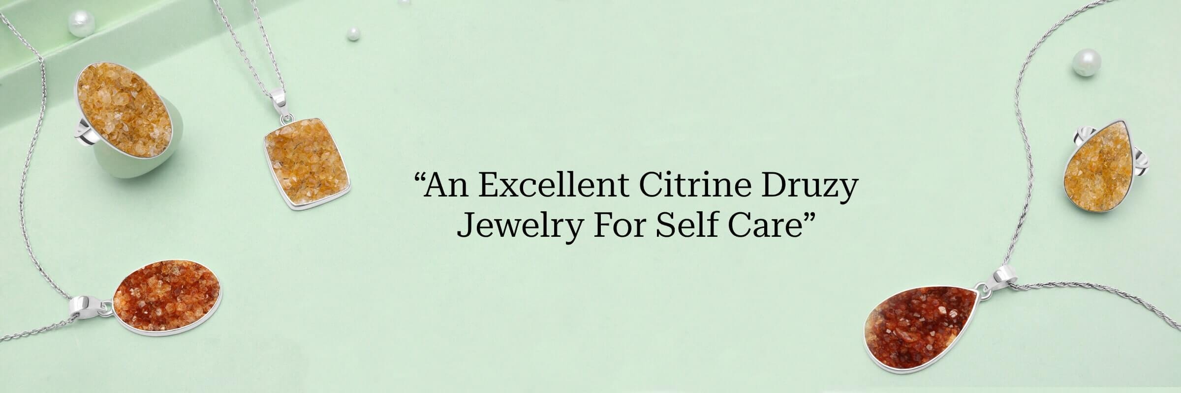 Citrine Druzy Jewelry