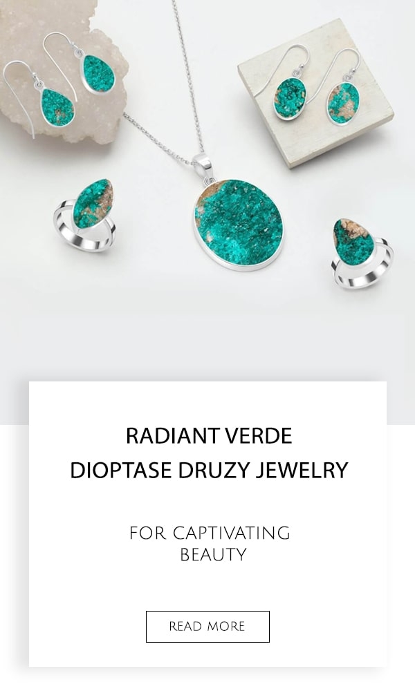 Dioptase Druzy Jewelry