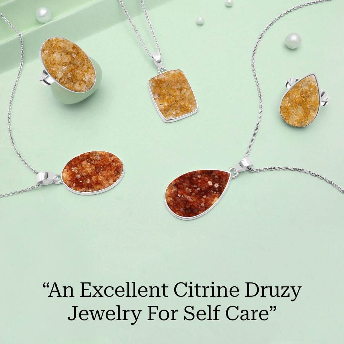 Citrine Druzy Jewelry