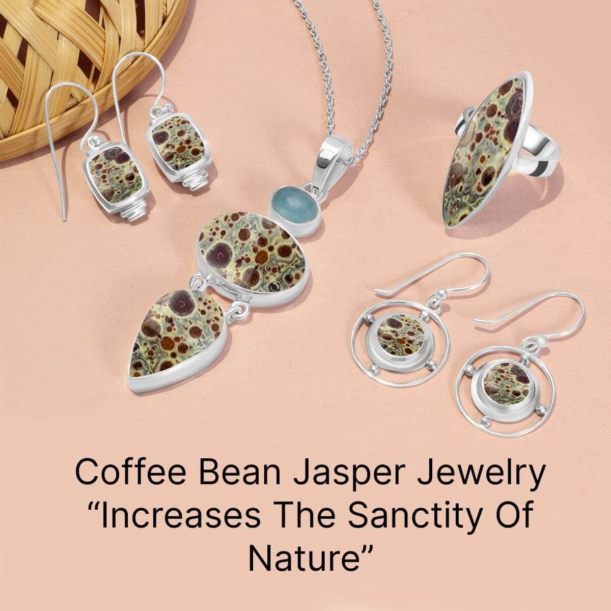 Earthy Richness: Coffee Bean Jasper Jewelry for Natural Elegance Coffee Bean Jasper Jewelry