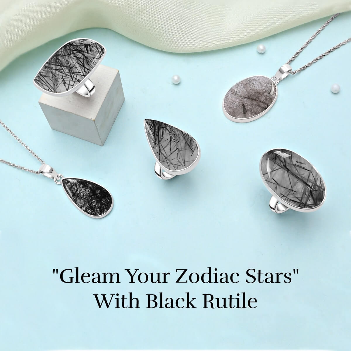 Black Rutile Zodiac Sign