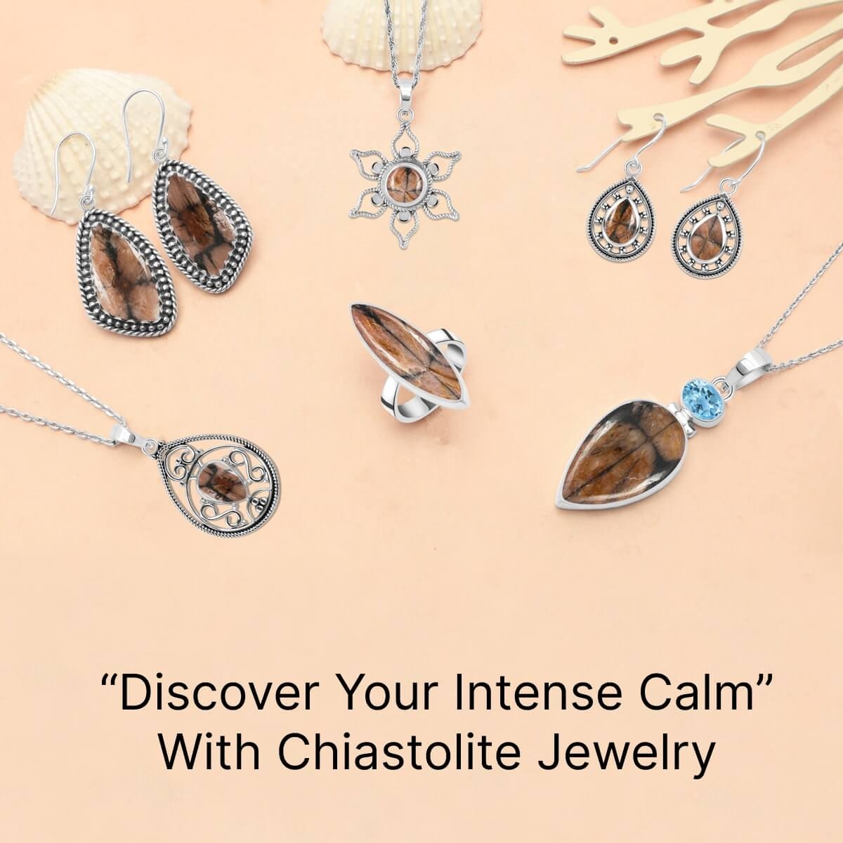 Chiastolite Jewelry