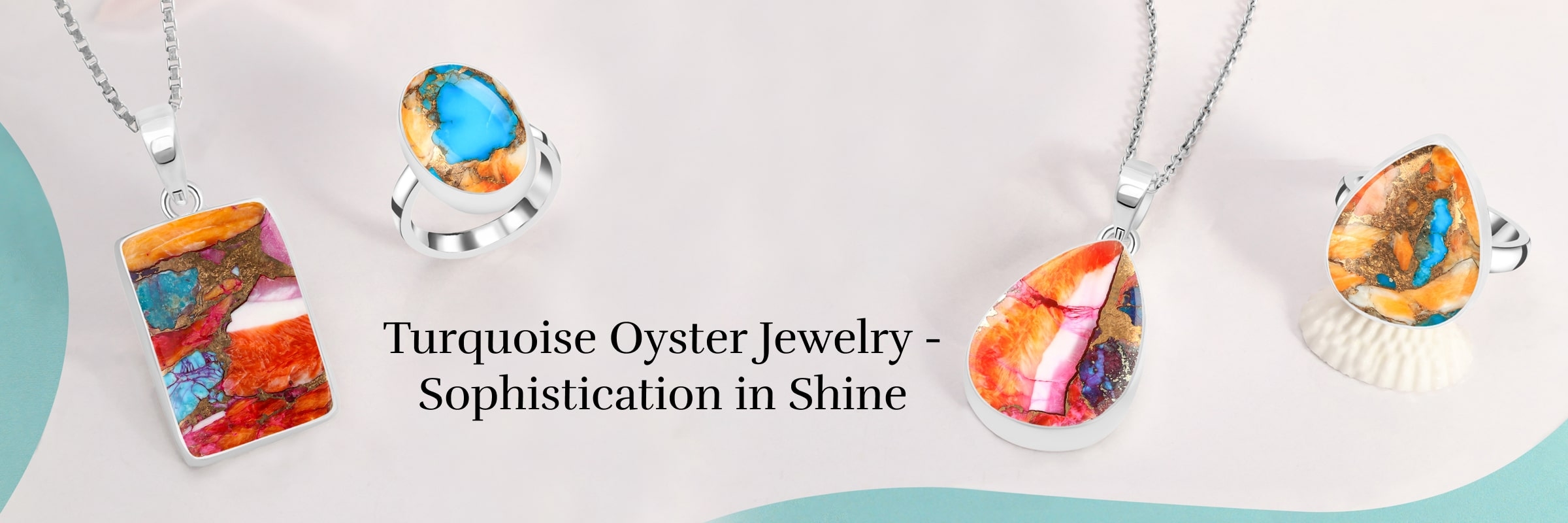 Turquoise Oyster Jewelry Astrophyllite and Zodiac Signs