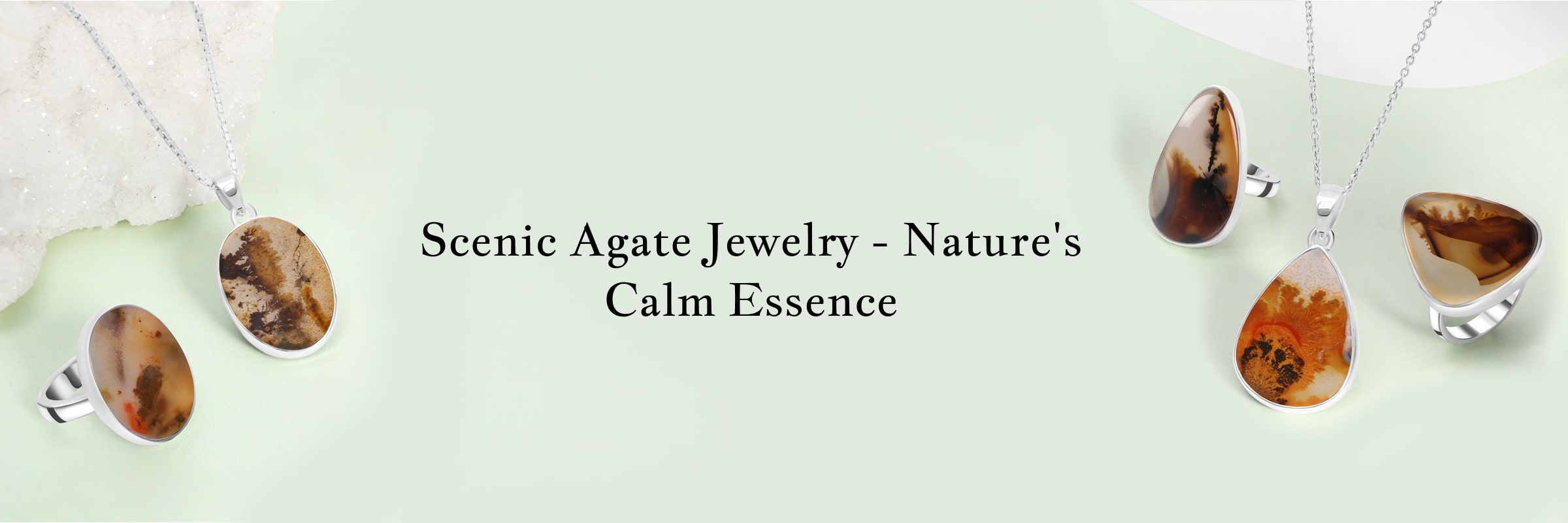 Harmony of Elements: Nature-Inspired Scenic Agate Jewelry for Tranquility Scenic Agate Jewelry