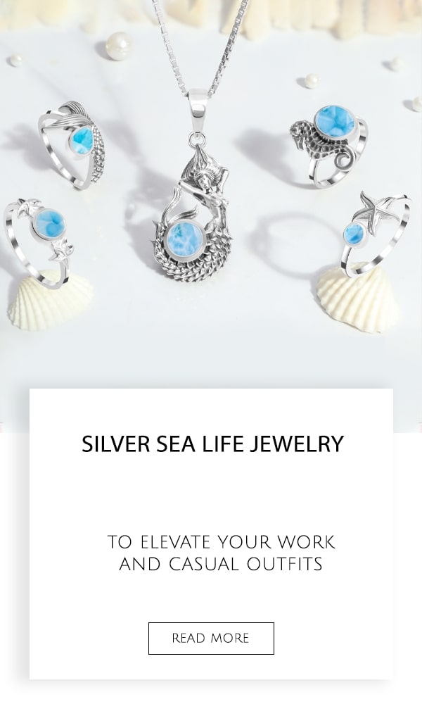 Silver Sea Life Jewelry Casual Outfits