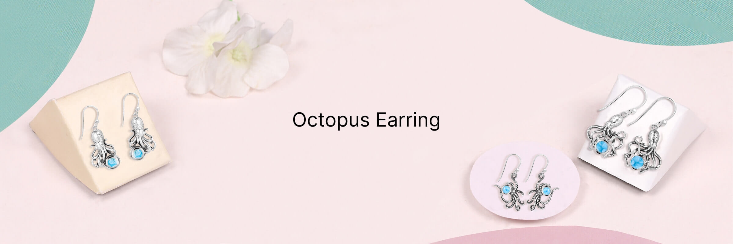 Plain Silver Octopus Earring