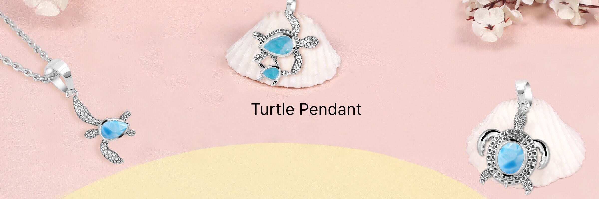 Plain Silver Turtle Pendant