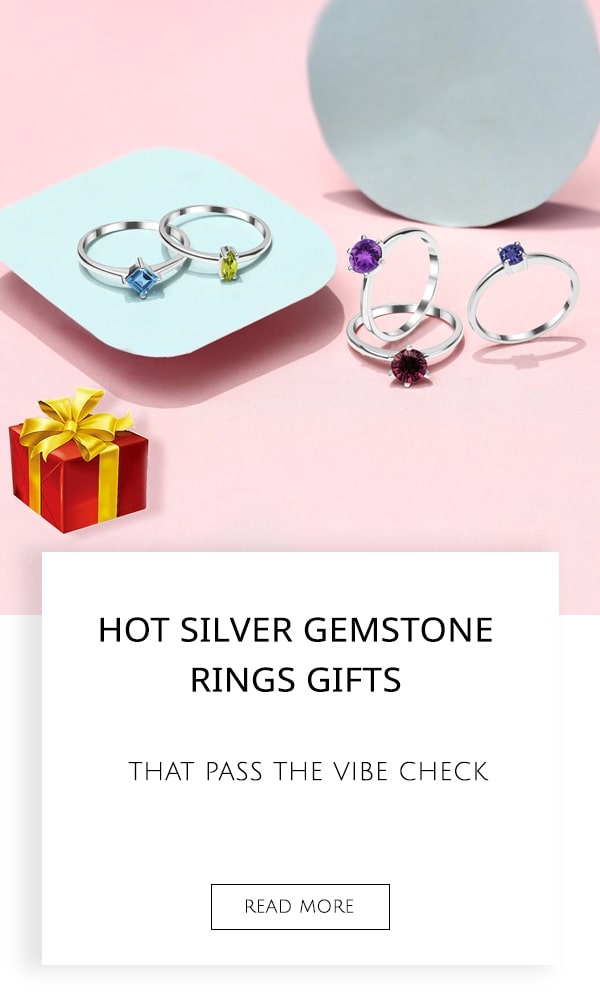 Hot Silver Gemstone ring Gifts