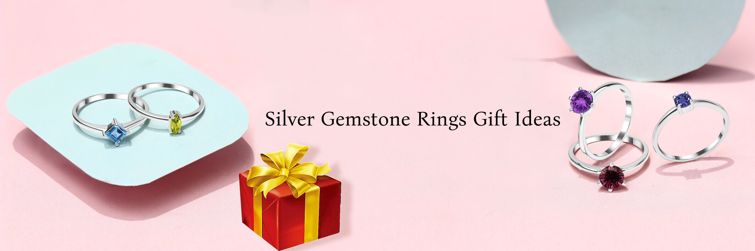 Hot Silver Gemstone ring Gifts