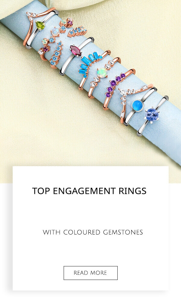 Top Engagement Rings With Coloured Gemstones
