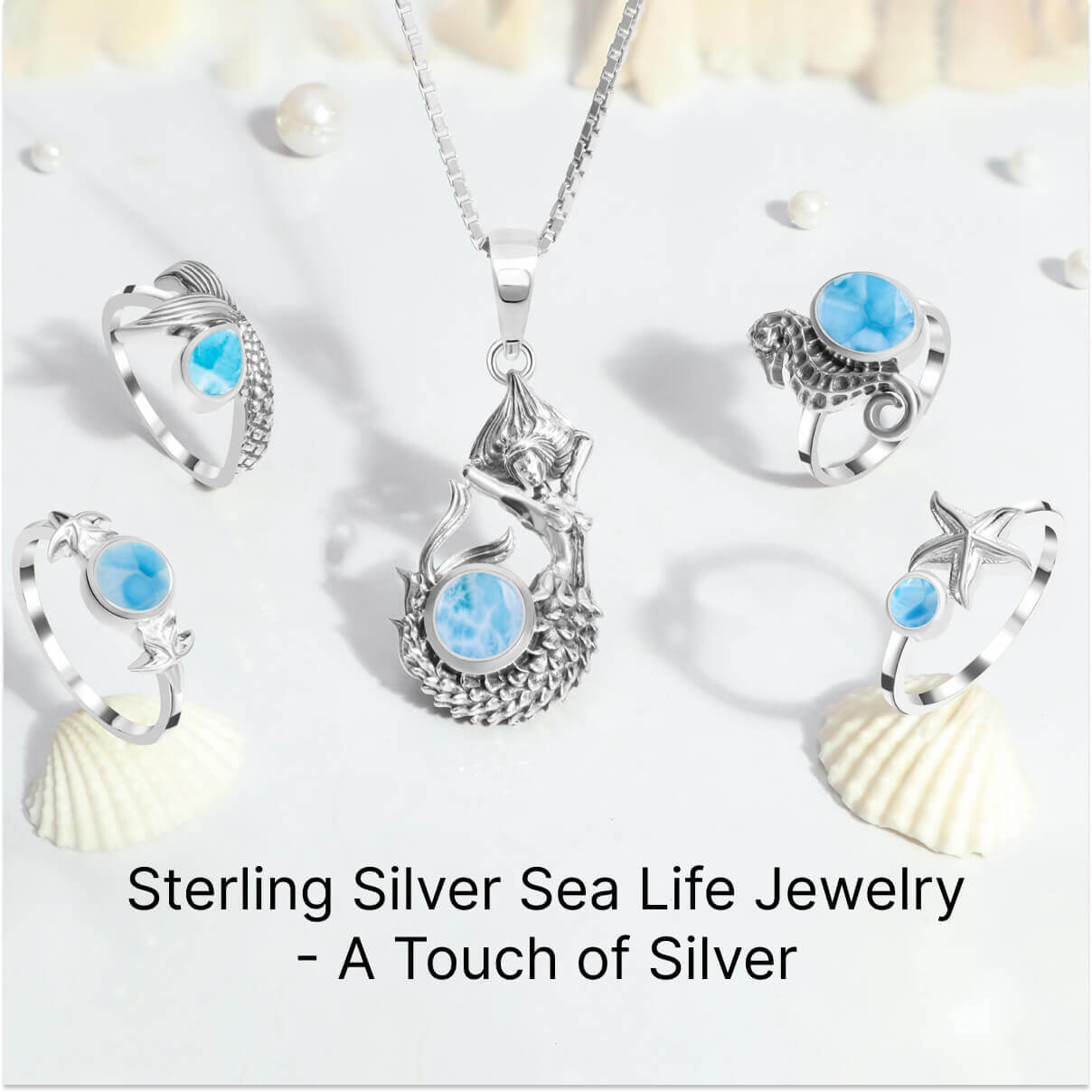 Silver Sea Life Jewelry Casual Outfits