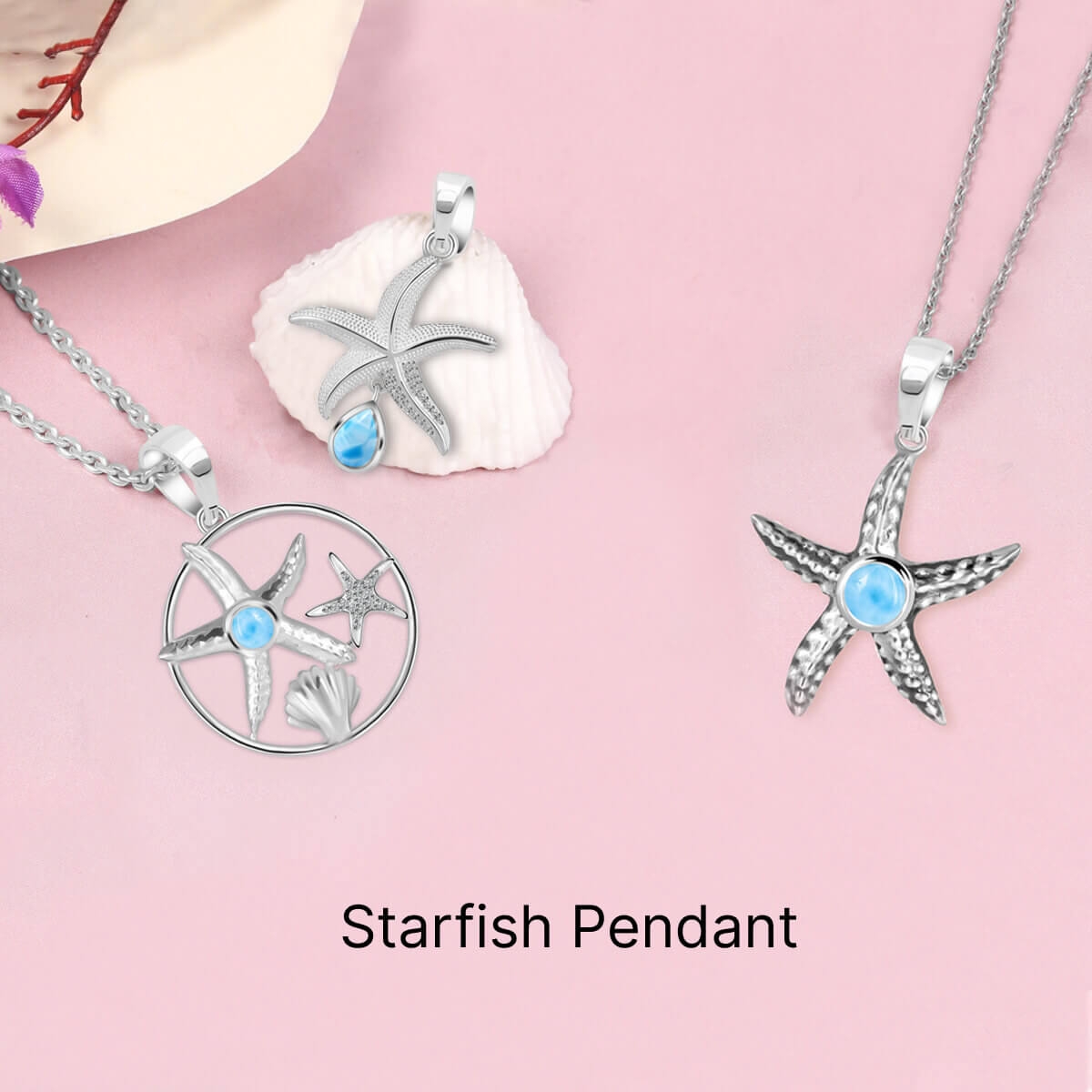 Plain Silver Starfish Pendant Plain Silver Starfish Pendant