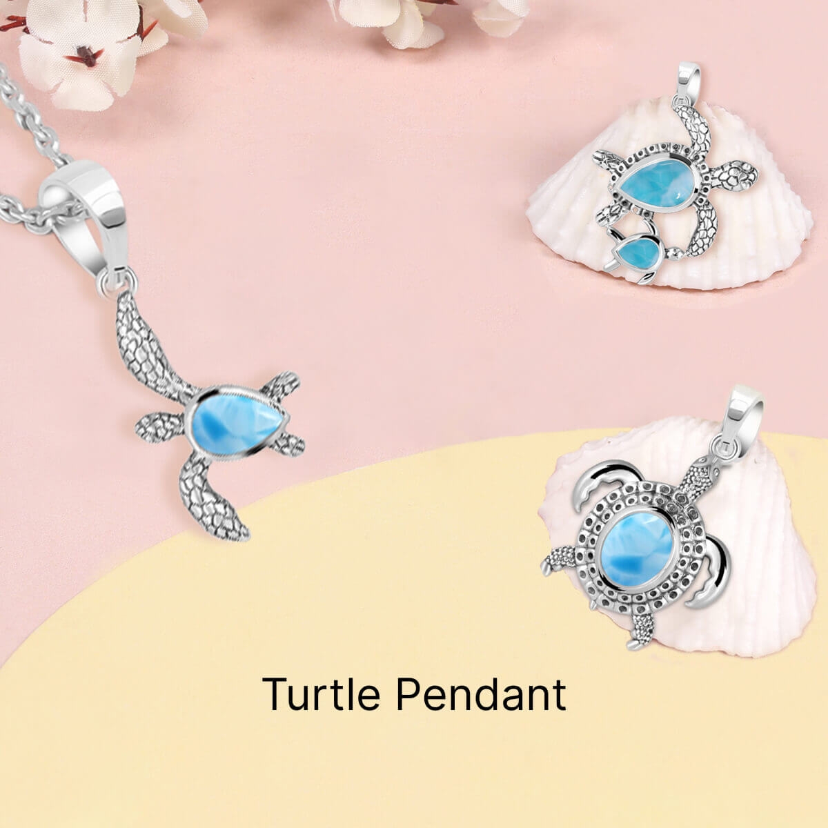 Plain Silver Turtle Pendant Plain Silver Turtle Pendant