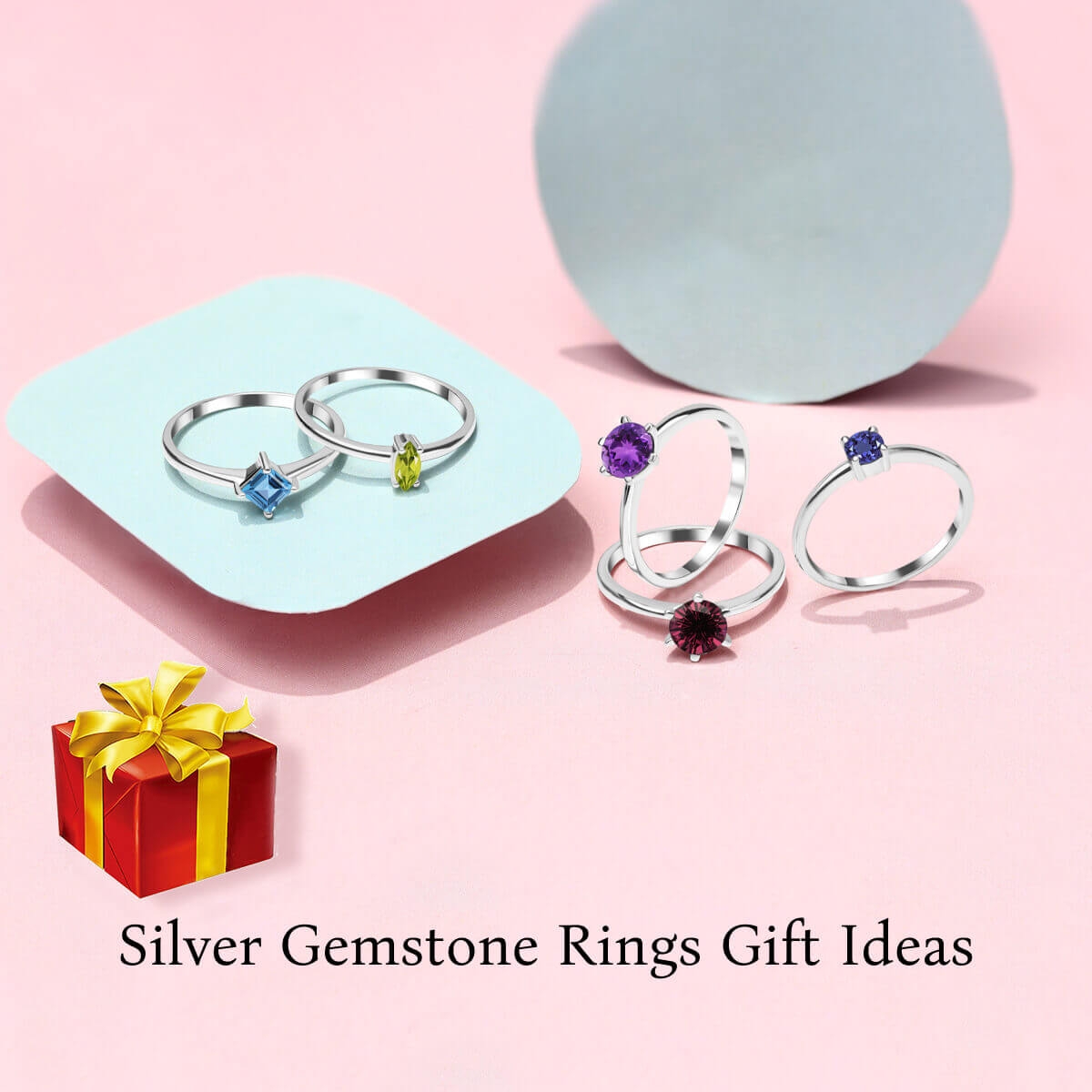 Hot Silver Gemstone ring Gifts