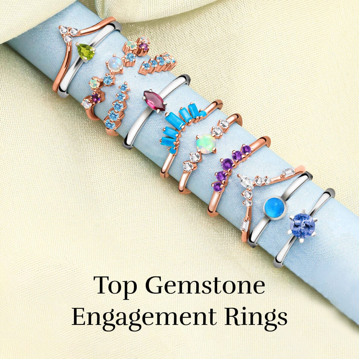 Engagement Rings With Coloured Gemstones