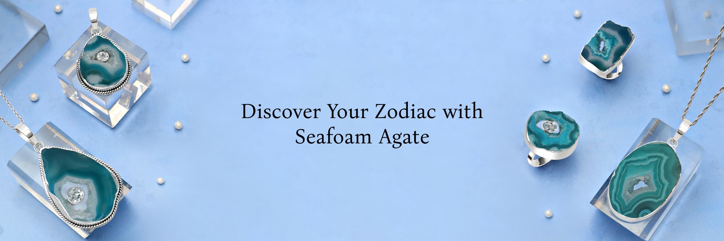 Zodiac Sign of Seafoam agate