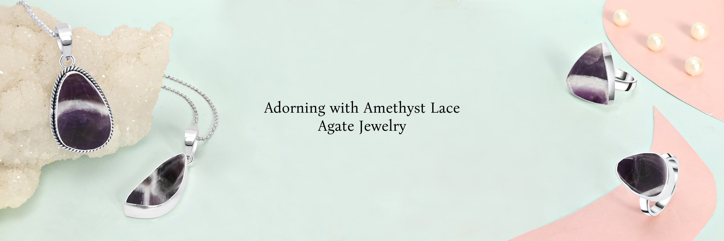Wearing Amethyst Lace Agate Jewelry