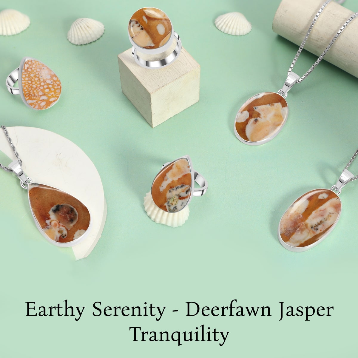 Deerfawn Jasper Tranquility: Nature's Art in Earthy Tones