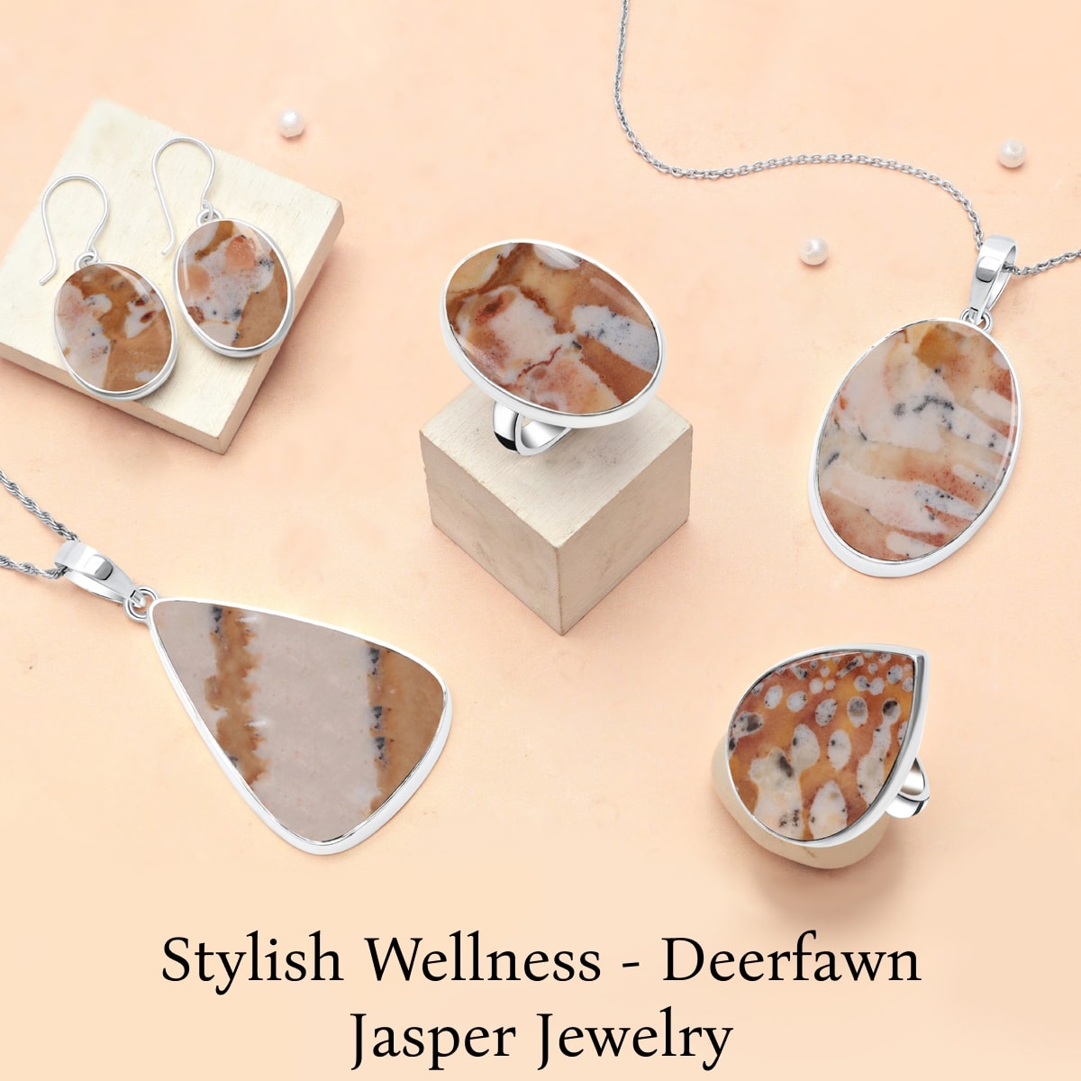 Deerfawn Jasper Jewelry - Fashion and Healing Accessory Deerfawn Jasper Jewelry - Fashion and Healing Accessory