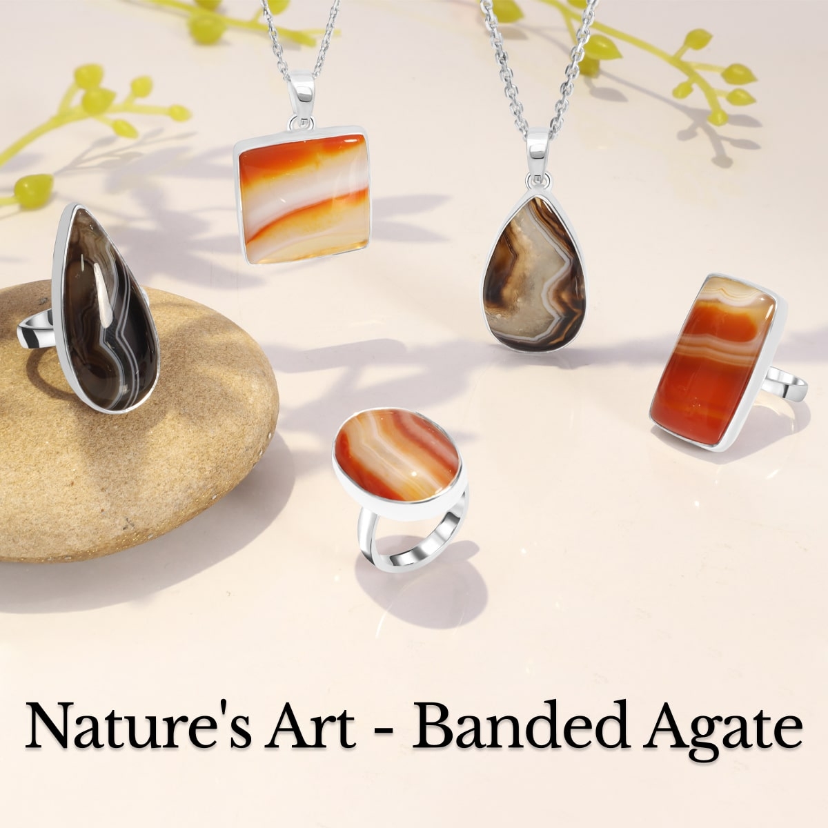 Banded Agate Tapestry: Nature's Artistry in Stripes and Swirls Banded Agate