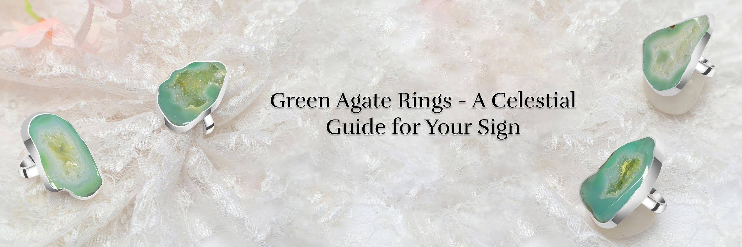 Green Agate Rings - Birthstone and Zodiac Sign Green Agate Rings - Birthstone and Zodiac Sign