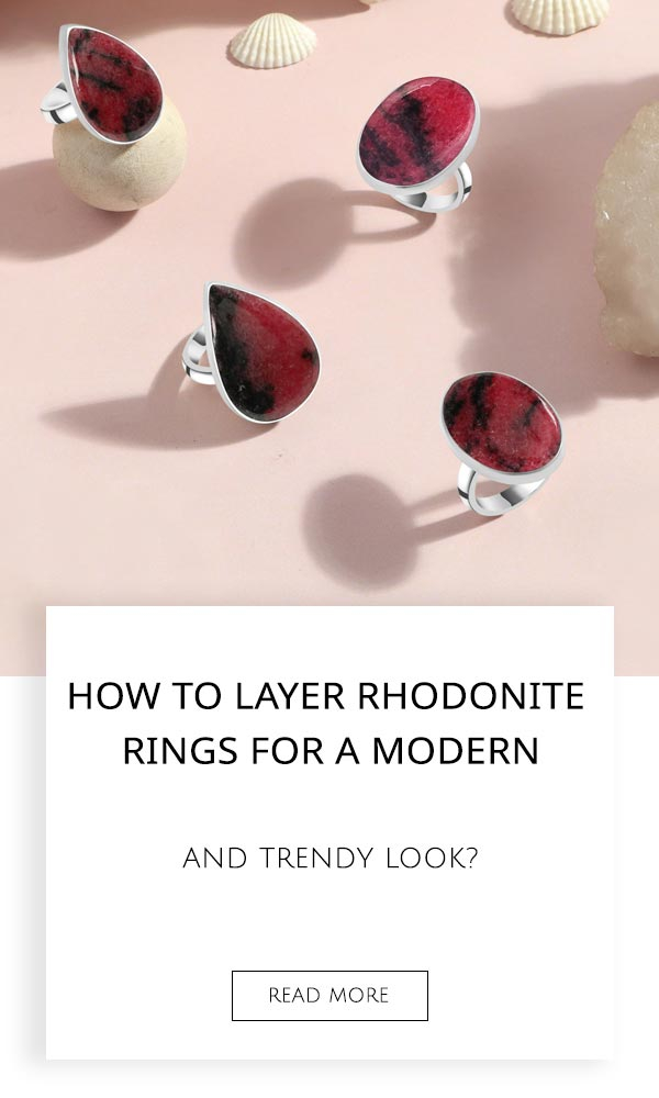 Rhodonite Rings